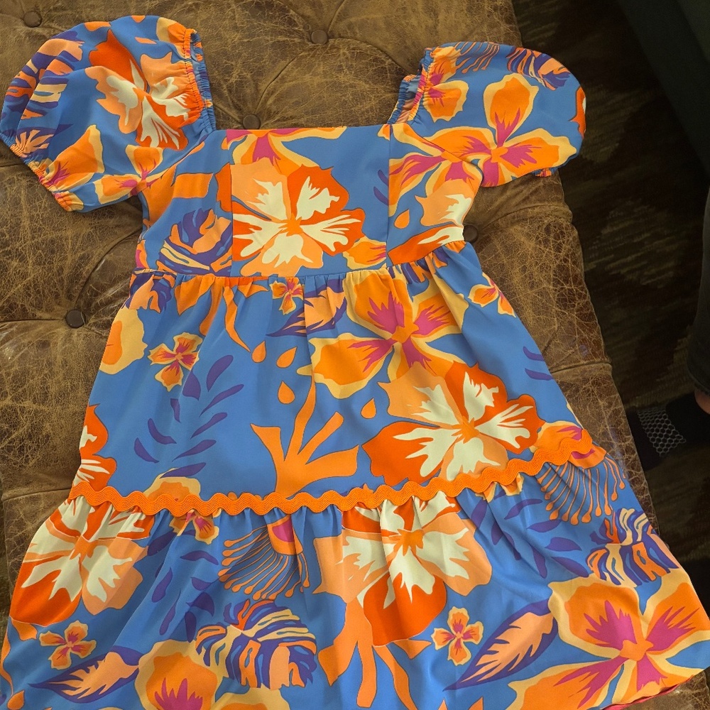 Joy Joy Hibiscus mini dress